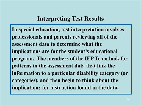 Interpreting the Test Results