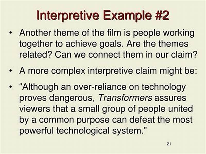 Interpretive Claim Example