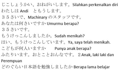 Interview Bahasa Jepang in Indonesia