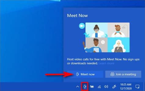 Introducing Meet Now in the Windows 10 Taskbar
