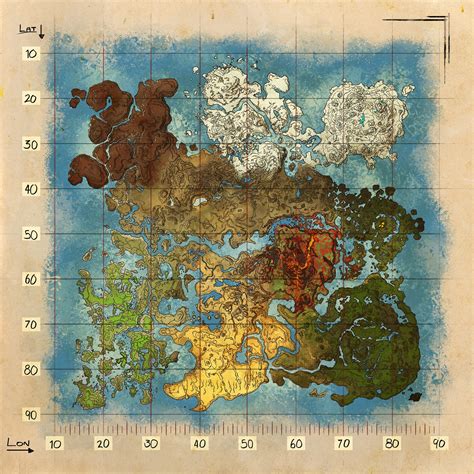 MAP Ark Crystal Isles Resource Map