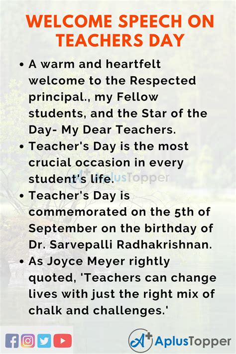 Introduction Speech For Teachers Day In English By Student