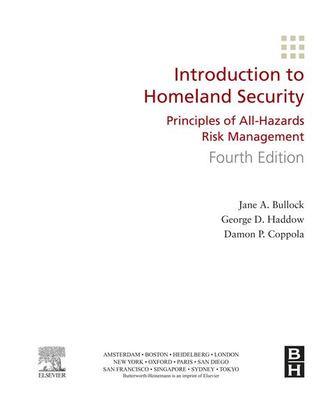 Introduction To Homeland Security: Principles Of All-Hazards Risk Management