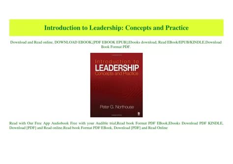 Introduction To Leadership: Concepts And Practice