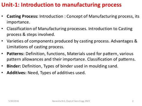 Introduction To Manufacturing Processes