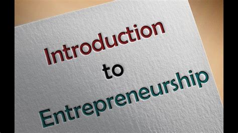 Introduction to Entrepreneurship Classes