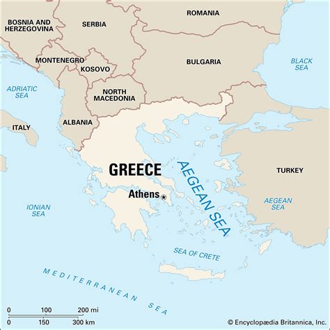 A map of the Aegean Sea