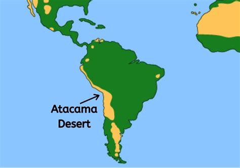 MAP Atacama Desert In World Map