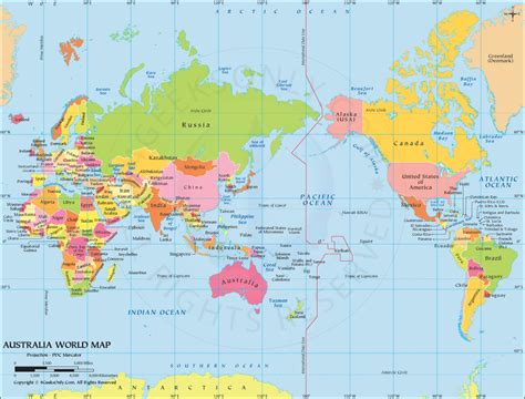MAP Australian Map Of The World