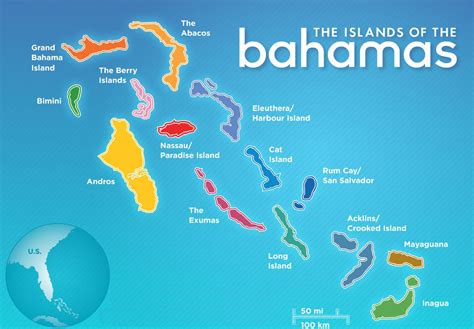 MAP Bahamas On The World Map