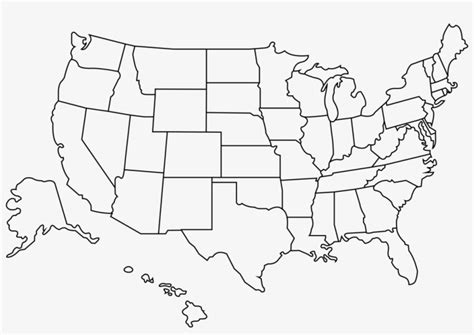 A blank map of the United States