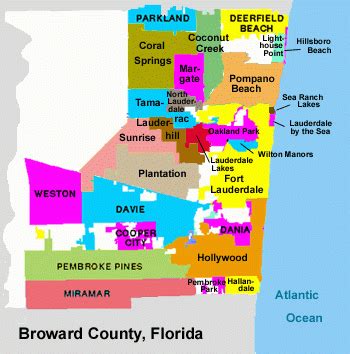 Broward County in Florida Map