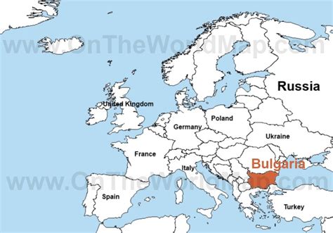 MAP Bulgaria On The World Map