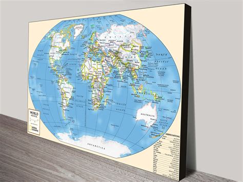 MAP Canvas Map Of The World