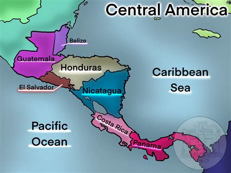 MAP Central America Map Of Countries