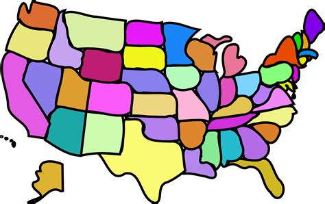 MAP Clip Art Map Of United States