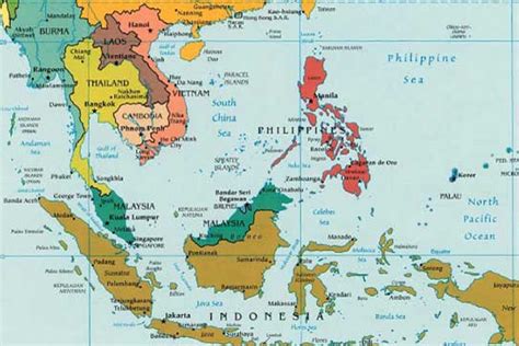 MAP Countries Of Southeast Asia Map