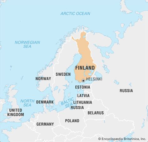 map of Finland on the world map
