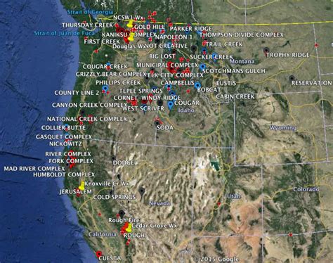 MAP Fires In Western Us Map