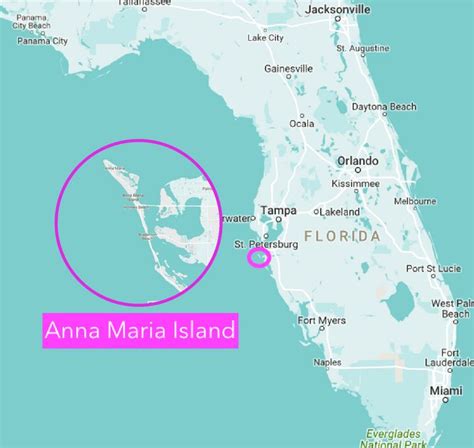 MAP Florida Map Anna Maria Island