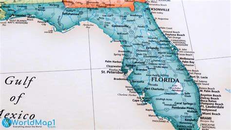 Florida Map with Major Cities