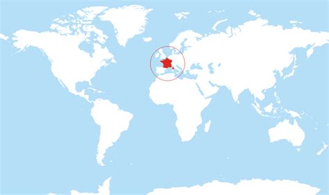 MAP France On The World Map