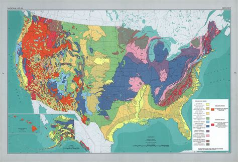 Geological map of the United States