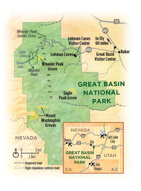 MAP Great Basin National Park Map