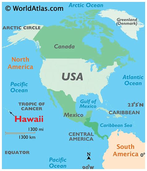 Hawaii on the world map