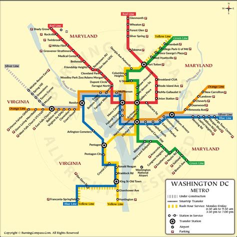 MAP High Resolution DC Metro Map