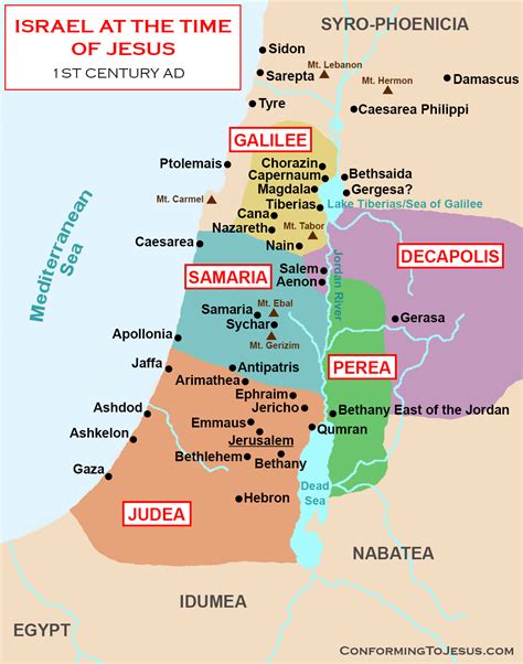 Israel Map In Jesus' time