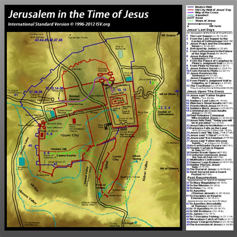 Jerusalem Map at the Time of Jesus
