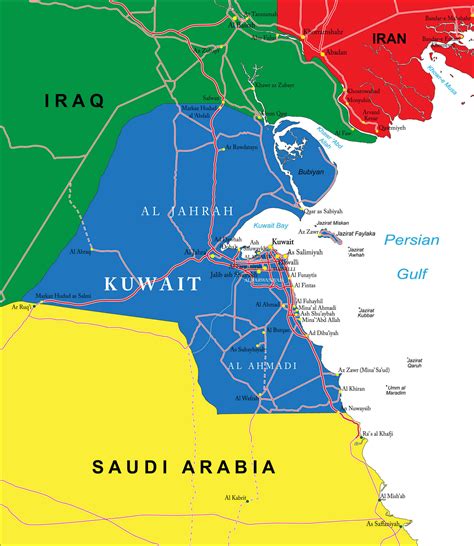 MAP Kuwait On Map Of World