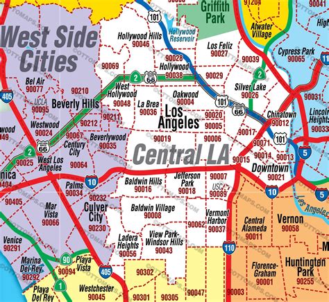 MAP La Map With Zip Codes
