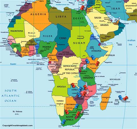 MAP of Africa Countries
