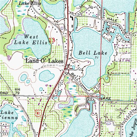 Map of Land O Lakes Fl