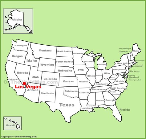 Las Vegas on US Map