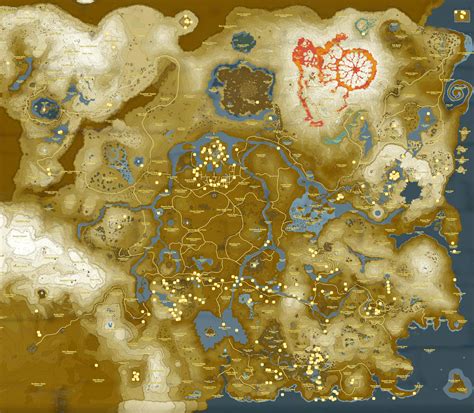 MAP Legend Of Zelda Breath Of The Wild Map