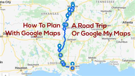 MAP Map For Road Trip Planning