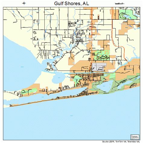 Map of Alabama Gulf Shores