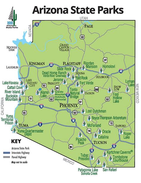 Map of Arizona State Parks