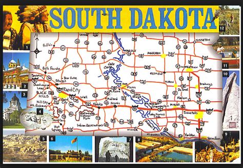 Map of South Dakota Attractions