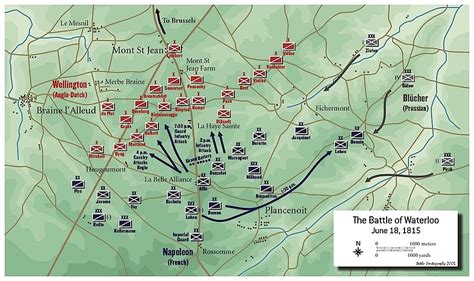 Map Of Battle Of Waterloo