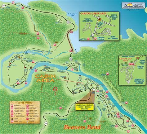 Map of Beavers Bend State Park