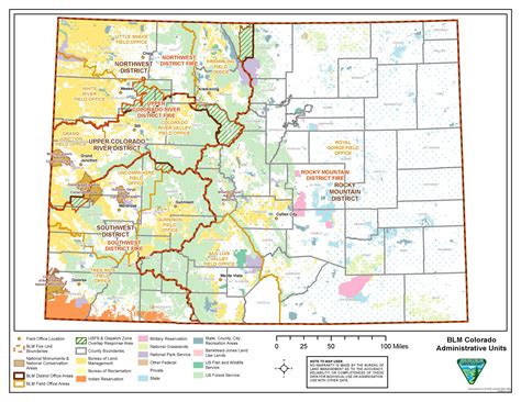 Map of BLM Land in Colorado