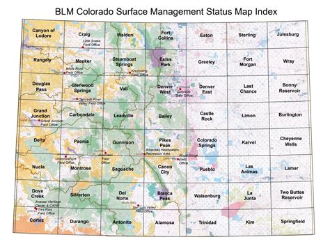 Map of BLM Land in Colorado