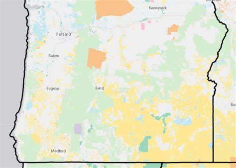 Map of BLM Land in Oregon