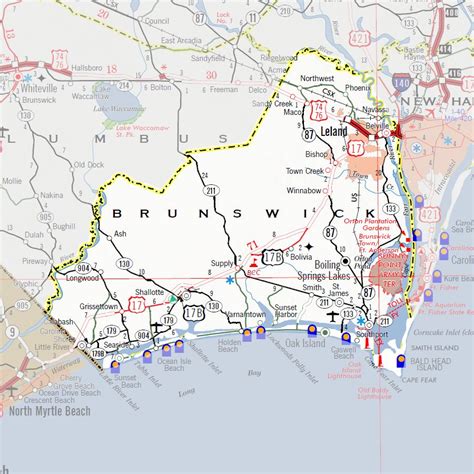 MAP Map Of Brunswick County Nc