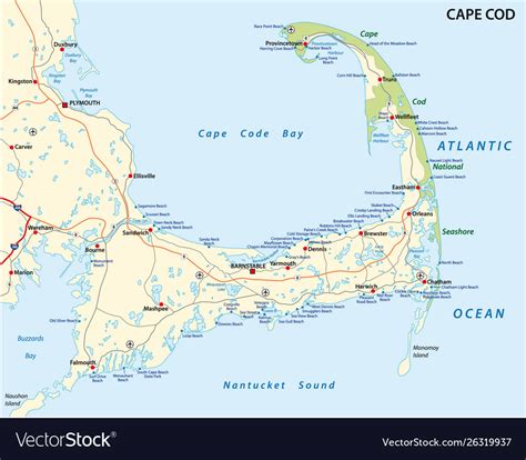 Map of Cape Cod Beaches