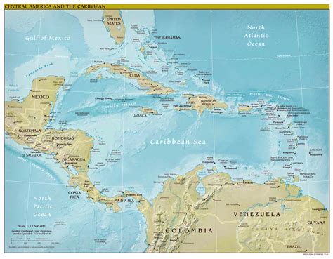 MAP Map Of Central America And The Caribbean